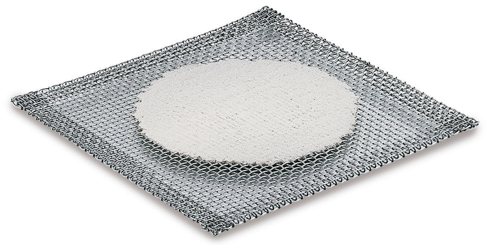 Wire gauze mat with ceramic centre,