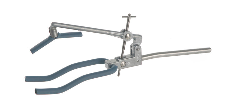 Retort clamps, special 3-prongs, Aluminium