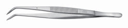 Forceps, curved end, stainless steel - 160mm