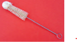 Nylon cotton tip test tube brush