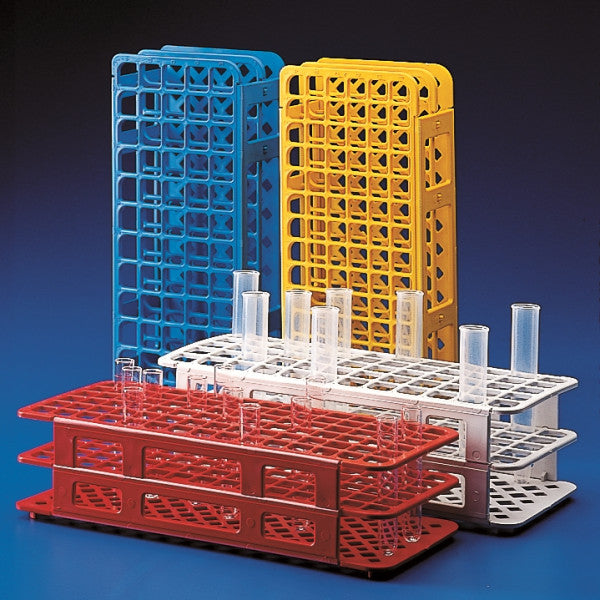 Plastic test tube rack for 90x13mm tubes
