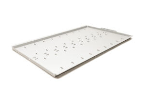 Microscope slide cabinet, lay flat format