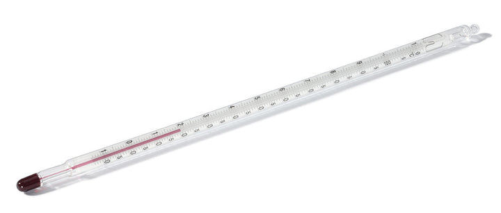 Glass thermometer calibrated