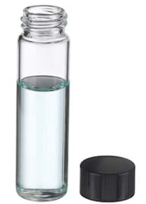 Sample Vials, Clear Glass with PTFE/Rubber-Lined Cap, 4 mL