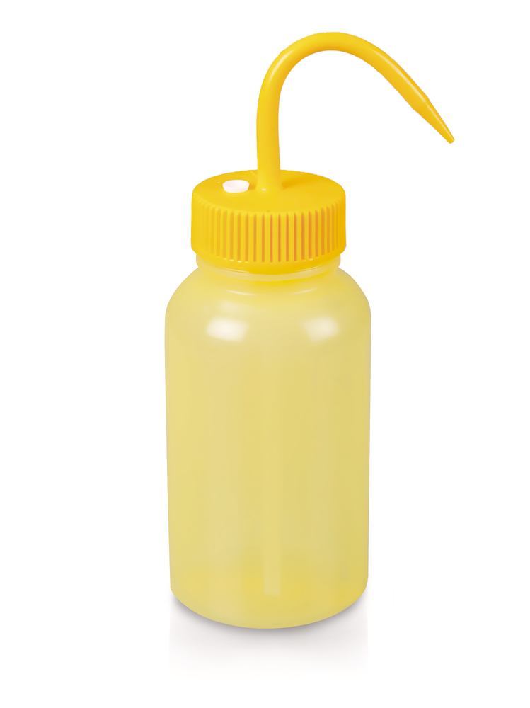 Wide neck wash bottle with venting valve, 500ml
